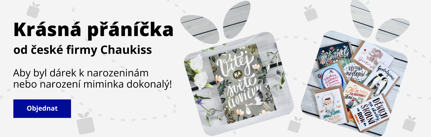 Chaukiss přáníčka jako skvělý doplněk k dortuNEdortu